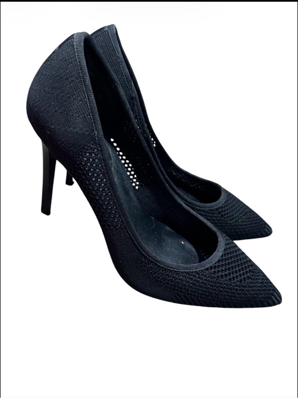 Mix No. 6 black mesh pointed toe stiletto pumps Size 8